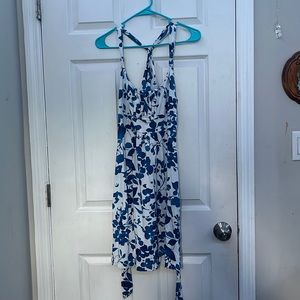 Brand: American eagle outfitters. White dress with blue flowers.
